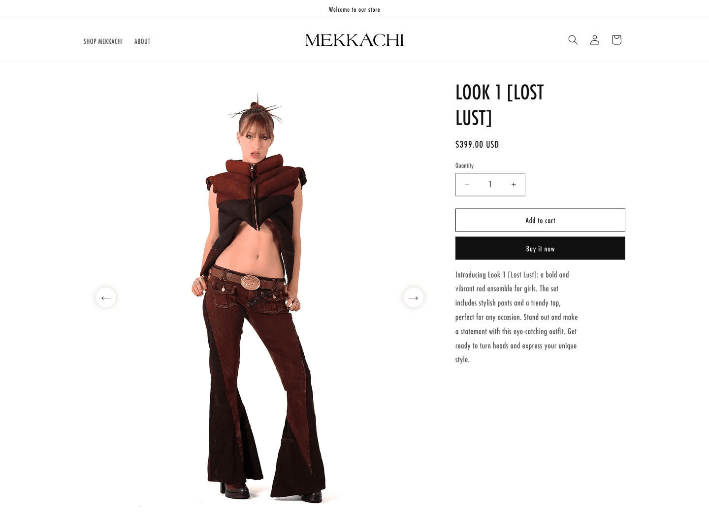fashion website ui