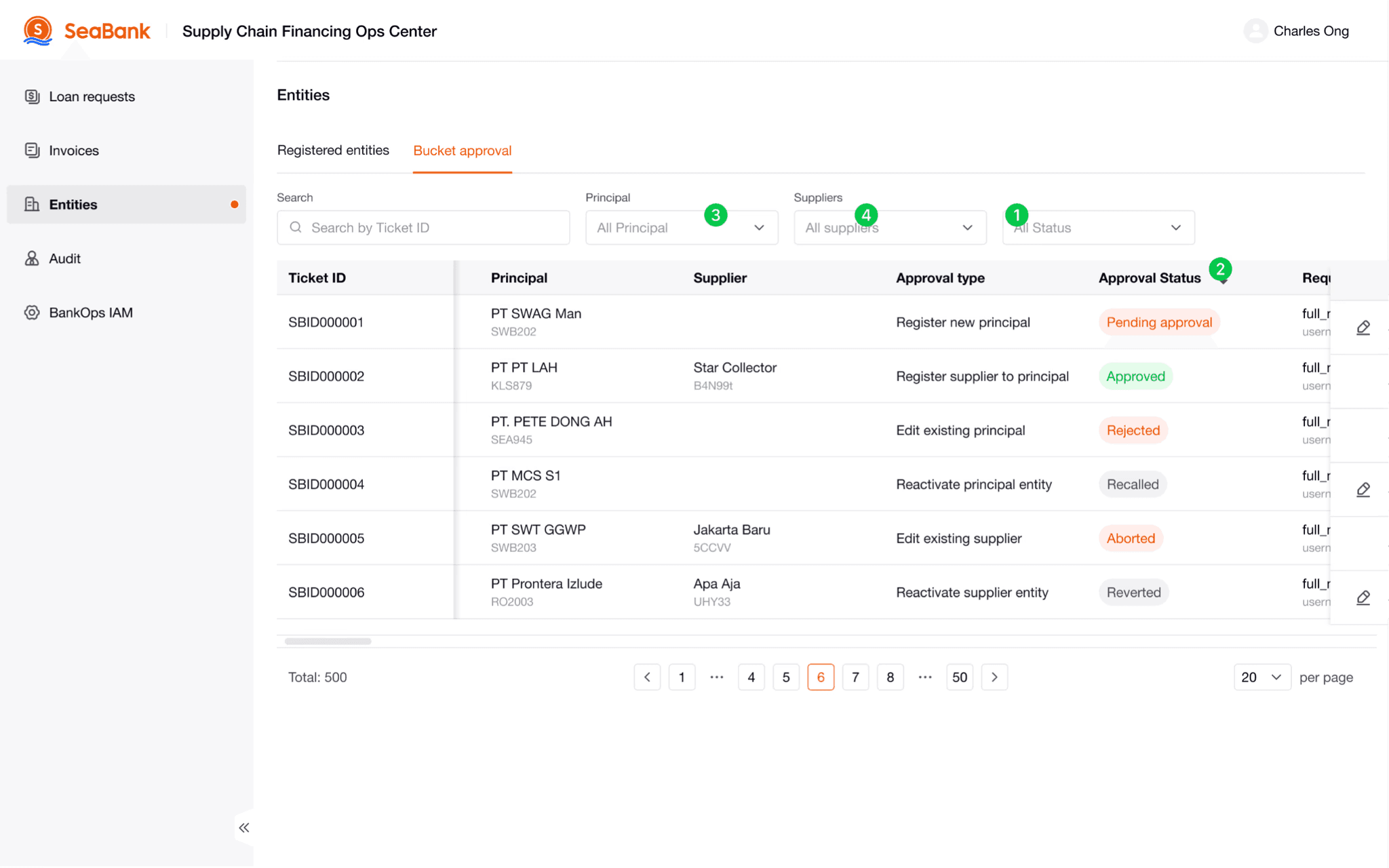Preview of SCF Platform UI from Seabank