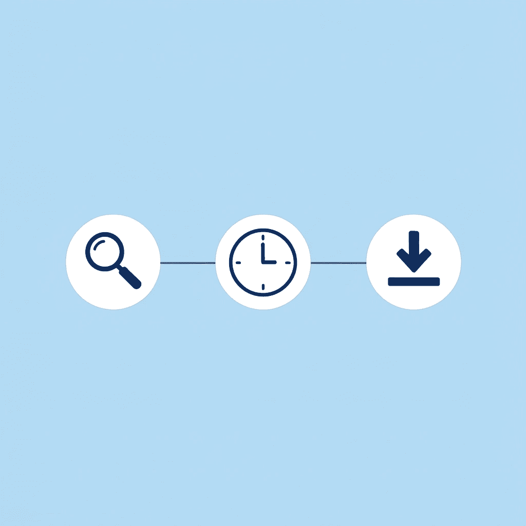 Timeline showing the daily time spent searching for information already available
