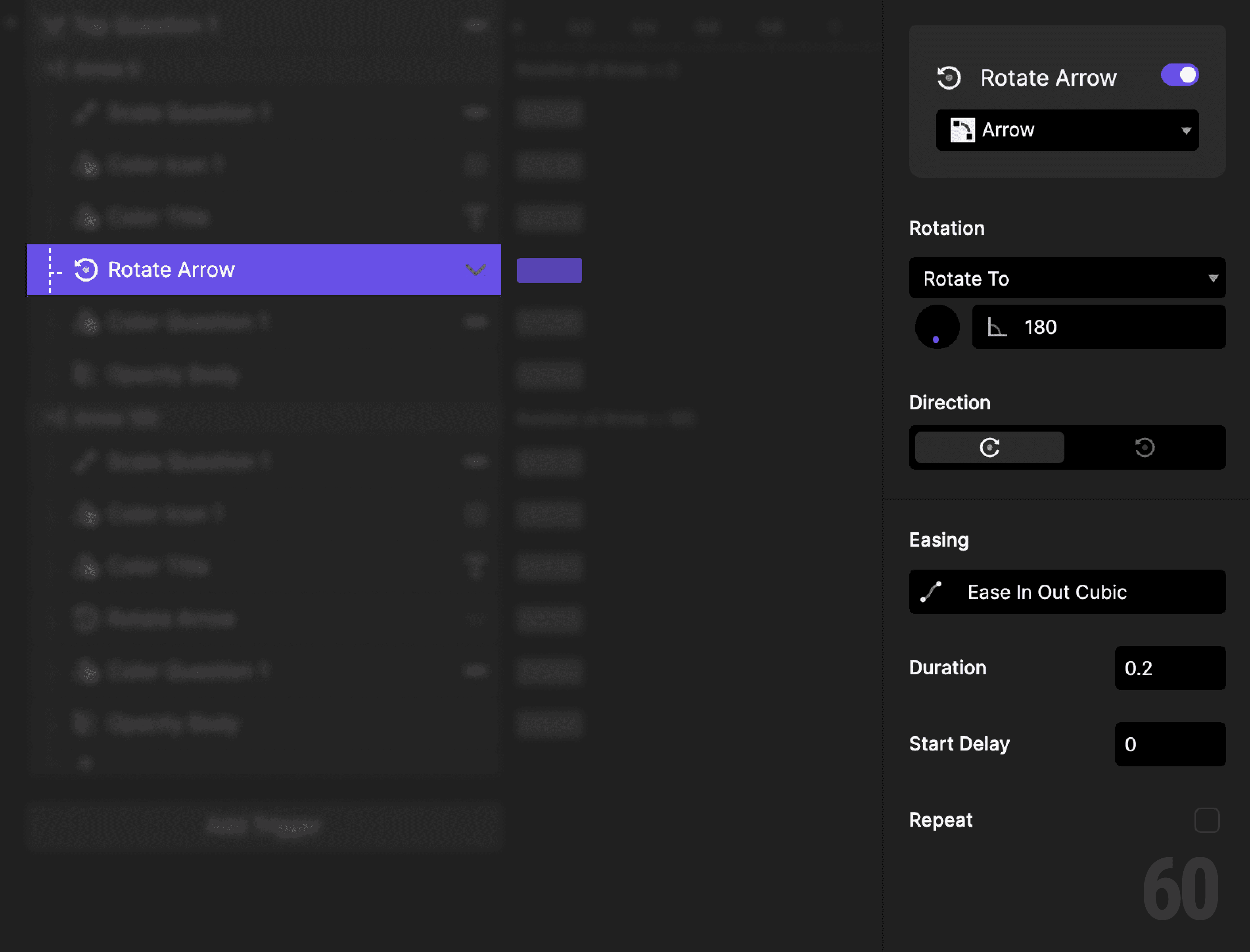 This is a screenshot of Step 6: Rotate the arrow.