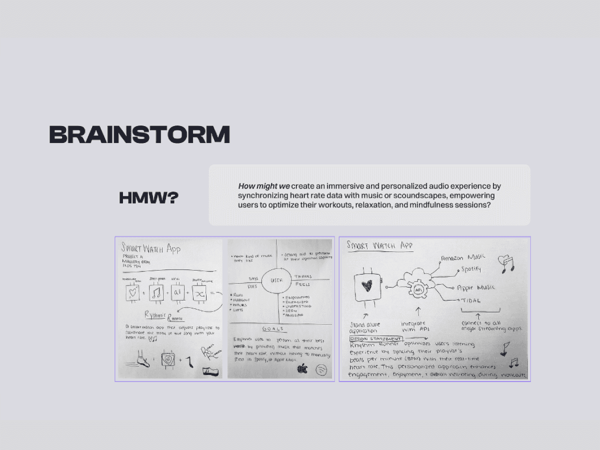 brainstorm sketches for heartbeats