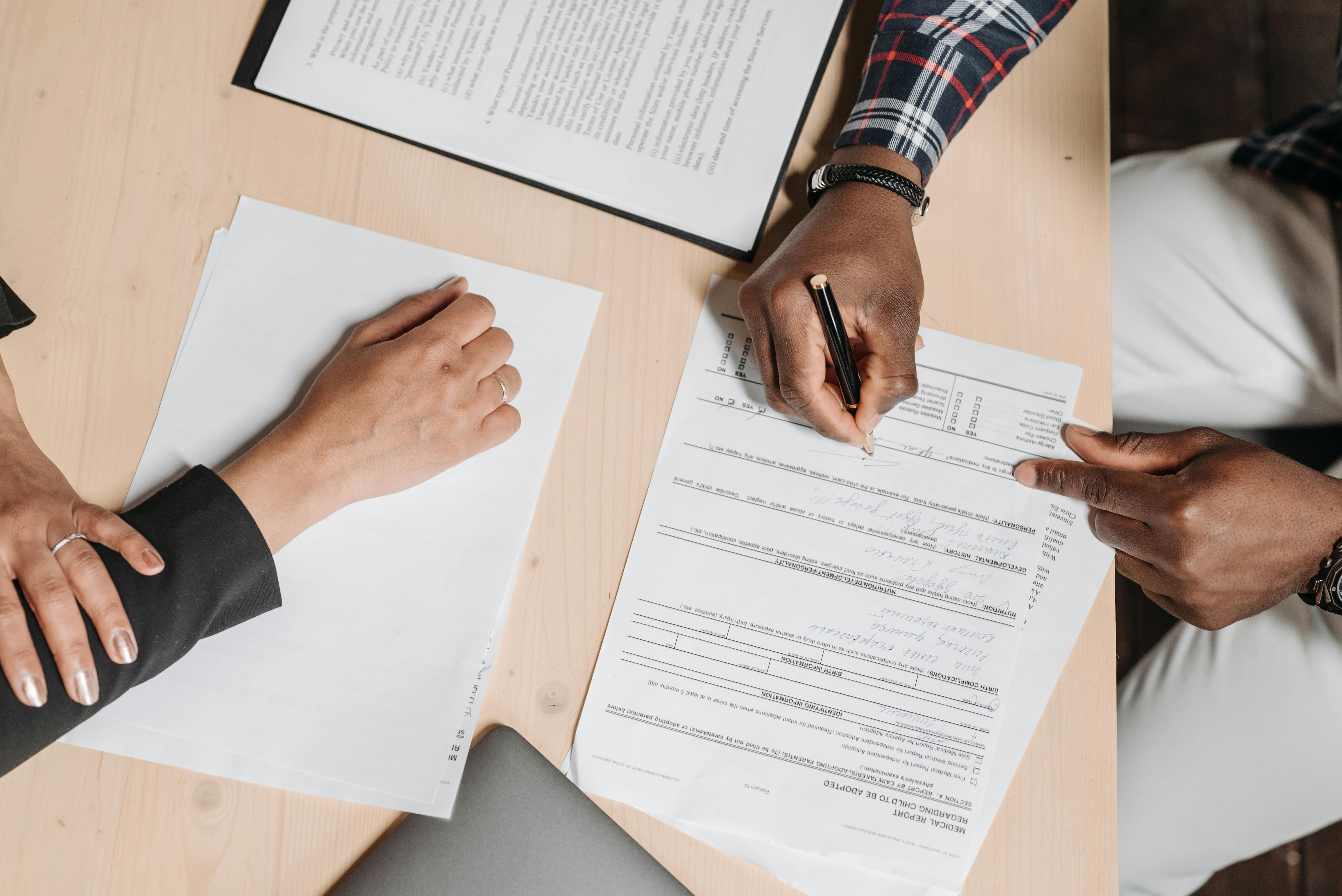 Signing documents