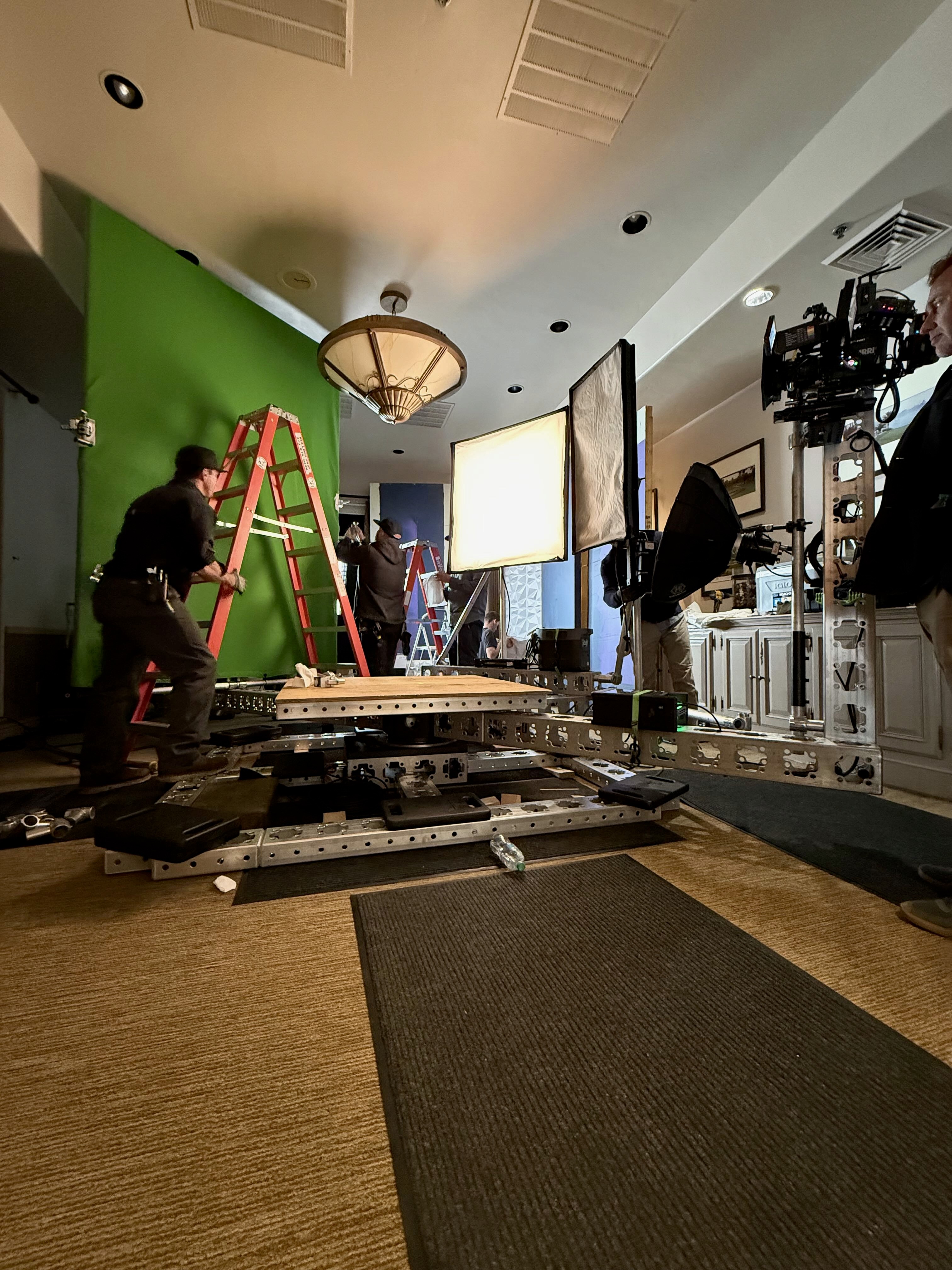 Halo System with camera mounted to swinging arm