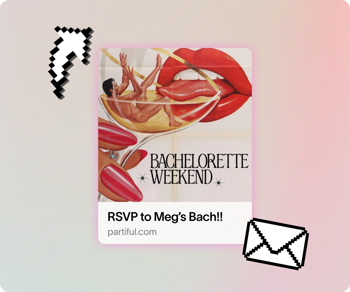 Simple party RSVP link that can be shared with friends 