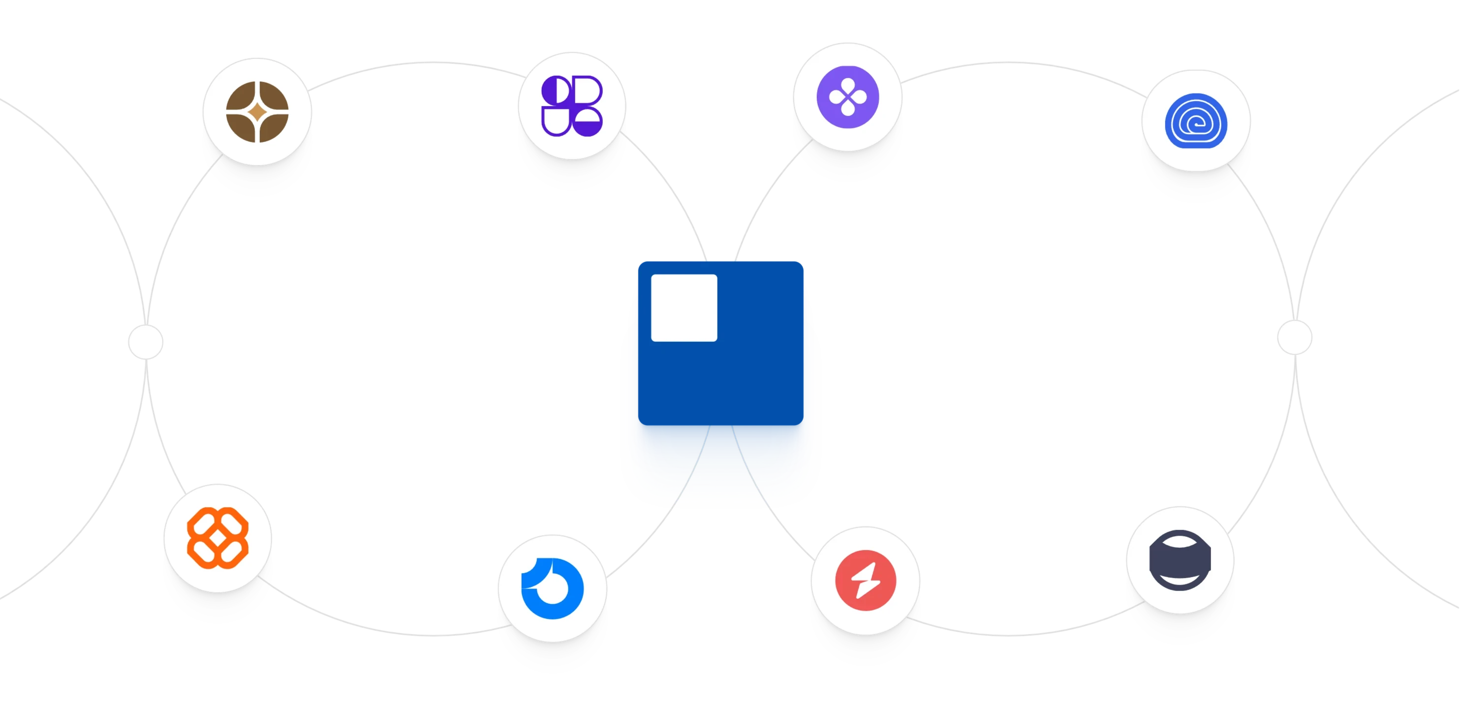 Series of apps connected with the platform icon