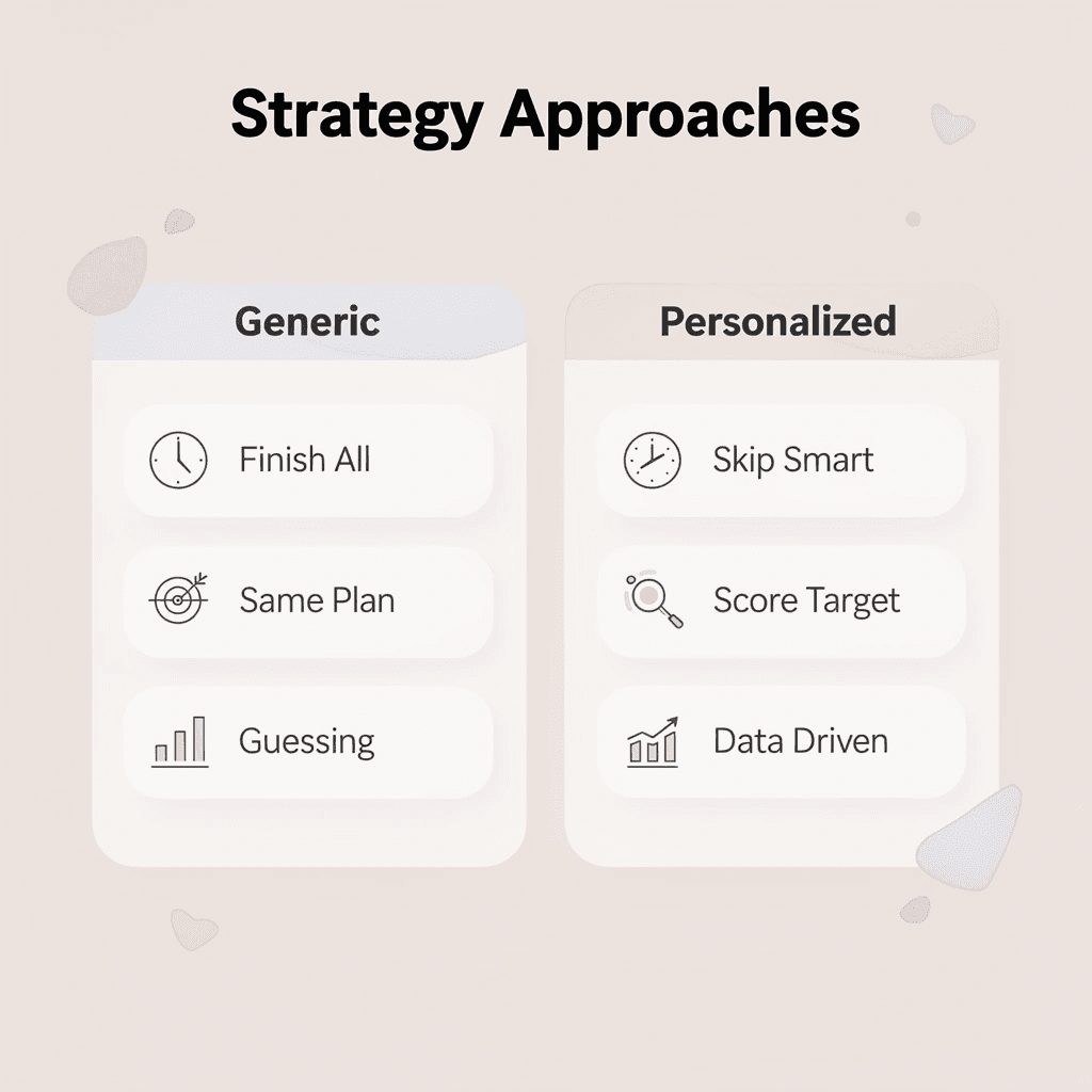 Comparison between generic and personalized SAT strategies