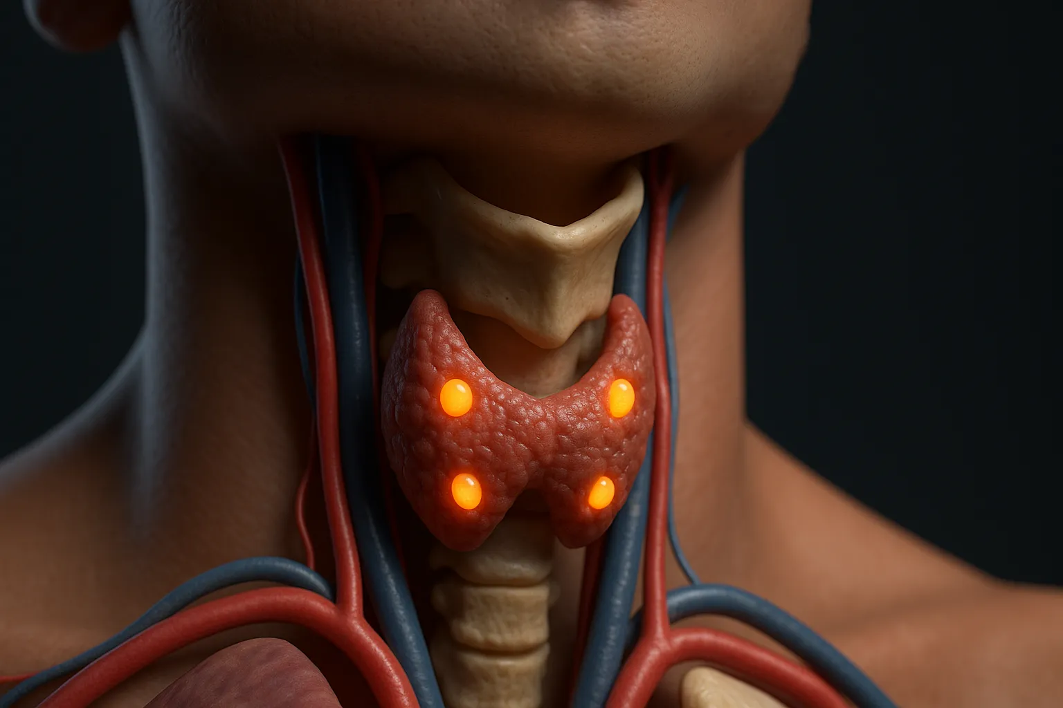 Parathyroid Hormone - 3d Illustration of human