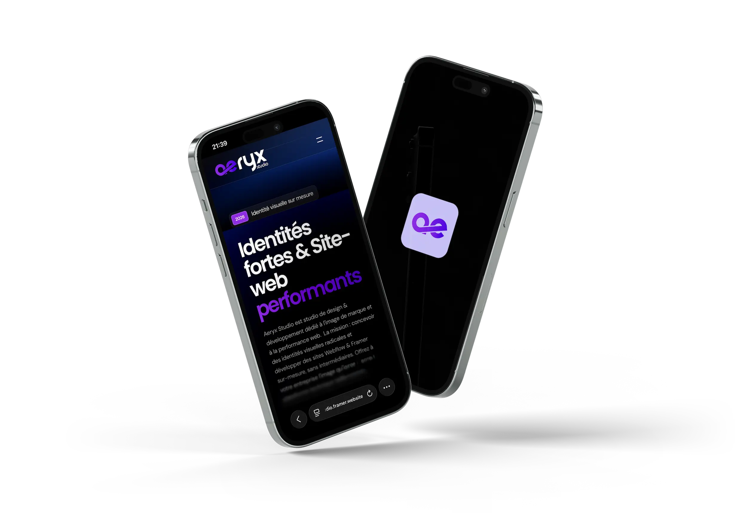 Mockup aeryx studio site-web