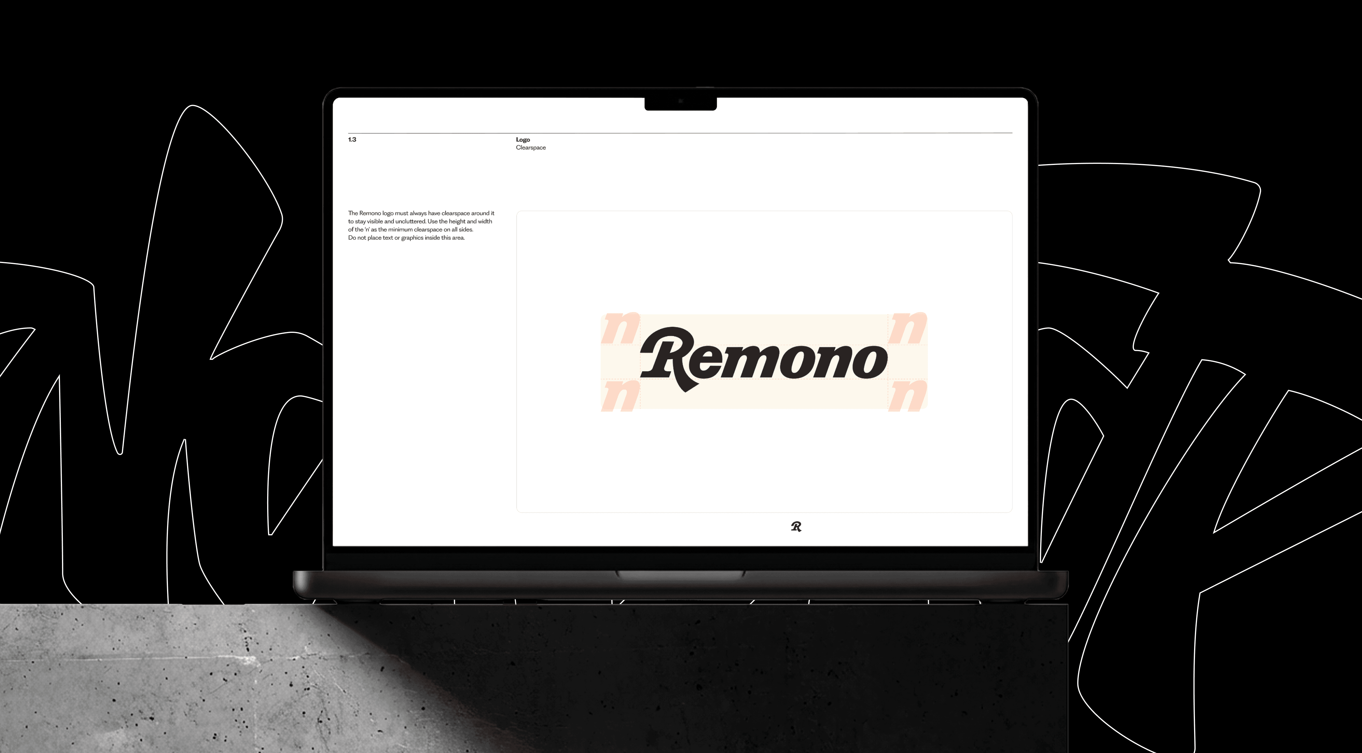 Remono Logo Page Inside a Brand Guideline