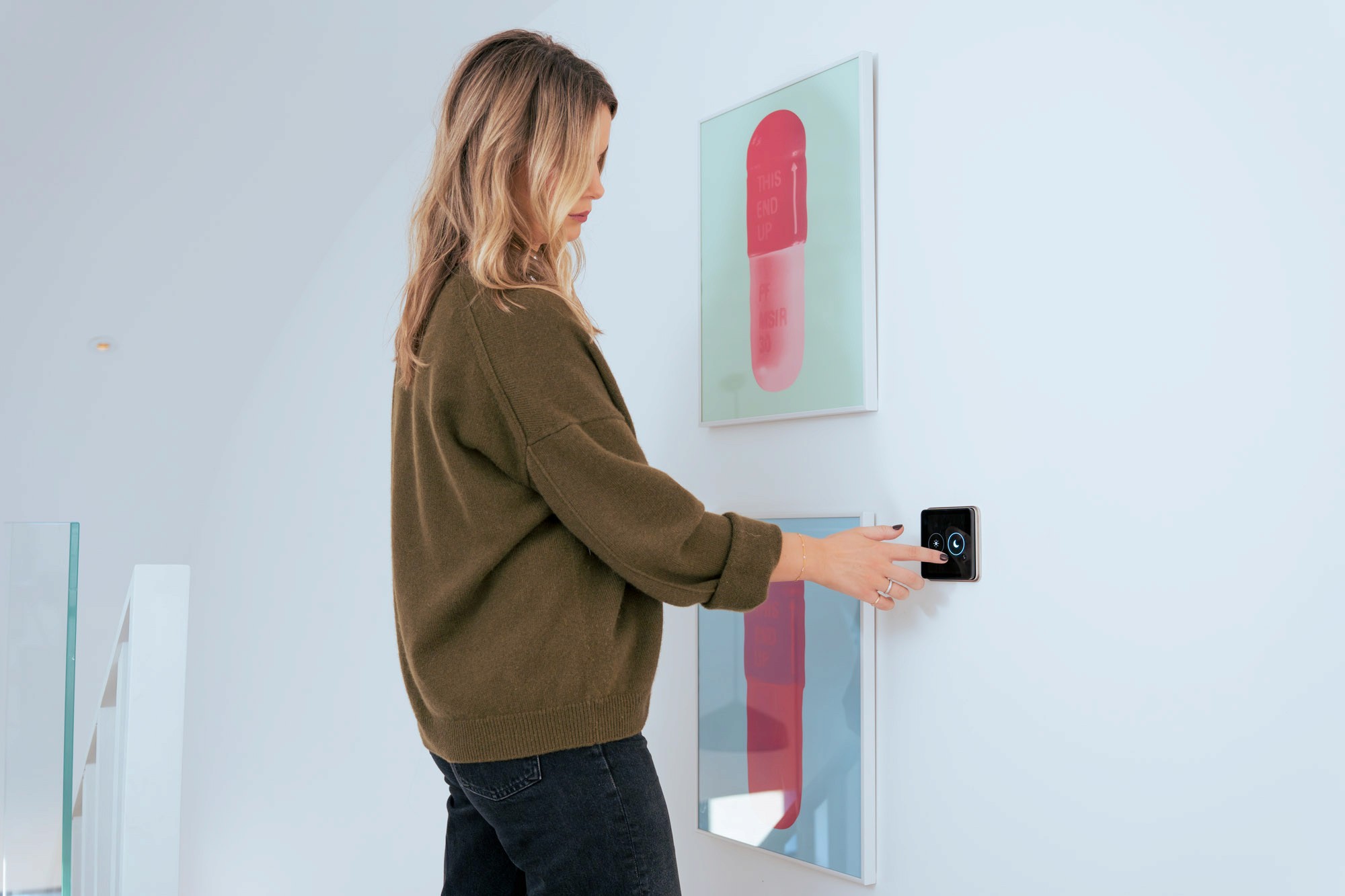 Person using Tap light switch