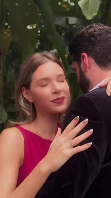 Couple in romantic embrace