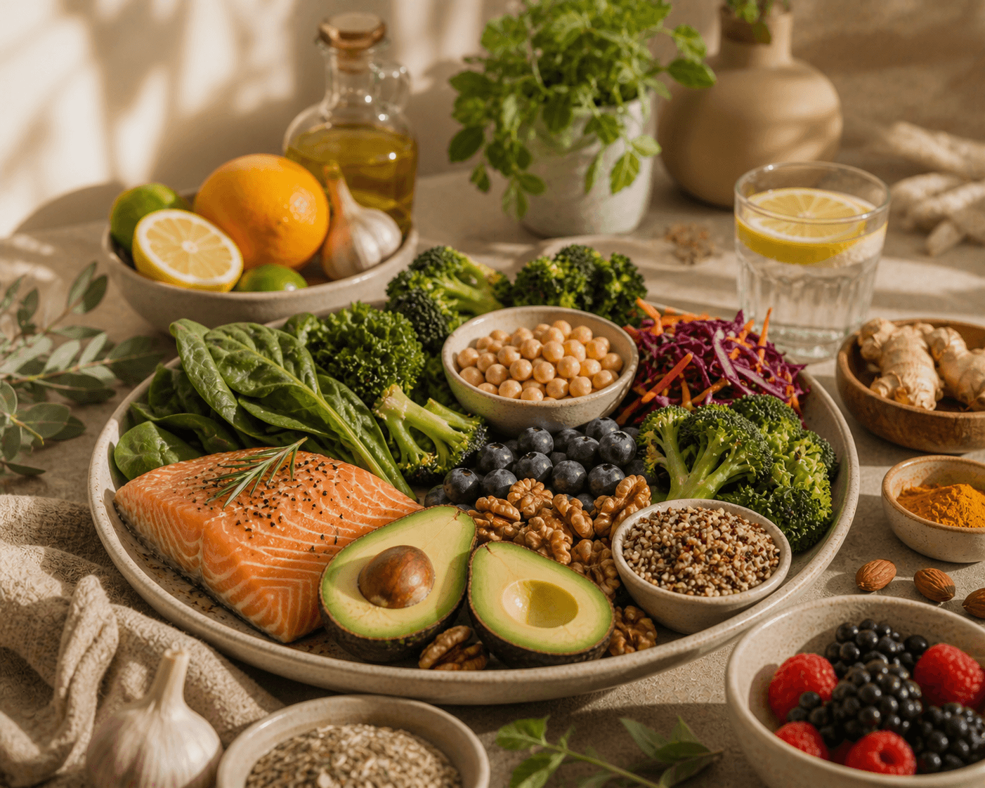 Assiette d'aliment sain