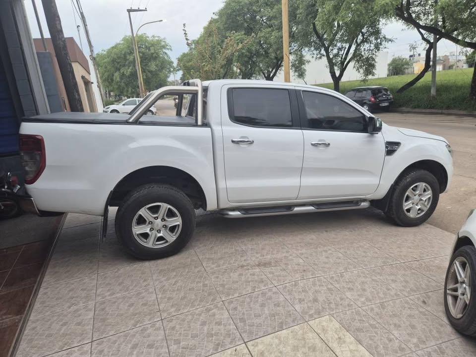 side view of blue car
