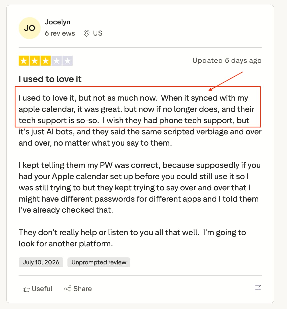 G2 review mentioning Calendly Apple Calendar integration experience