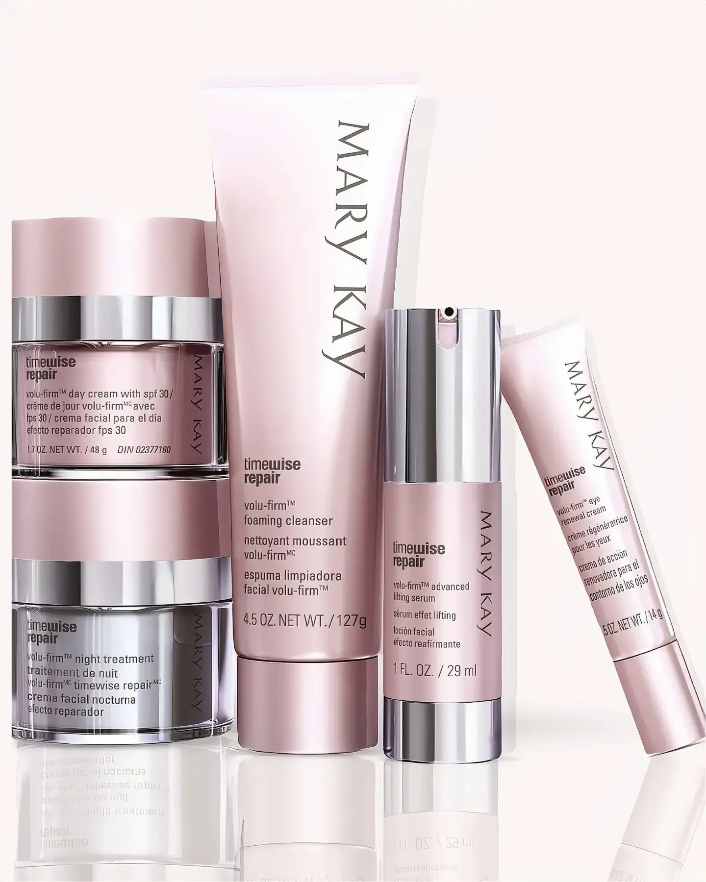 Produtos Mary Kay organizados na categoria de skincare