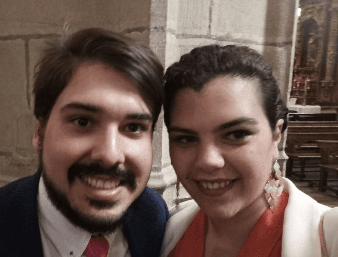 women with white hair posing towards right