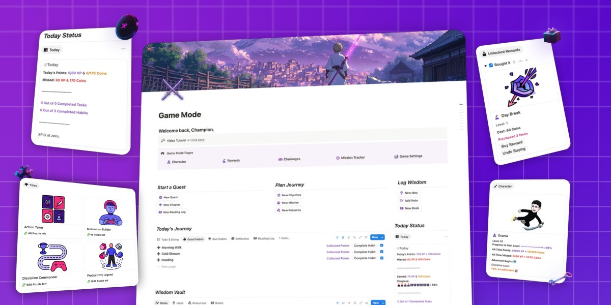 Notion Gamified Planner