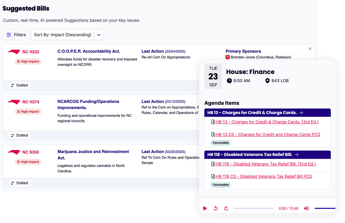 ncrma bills and calendar