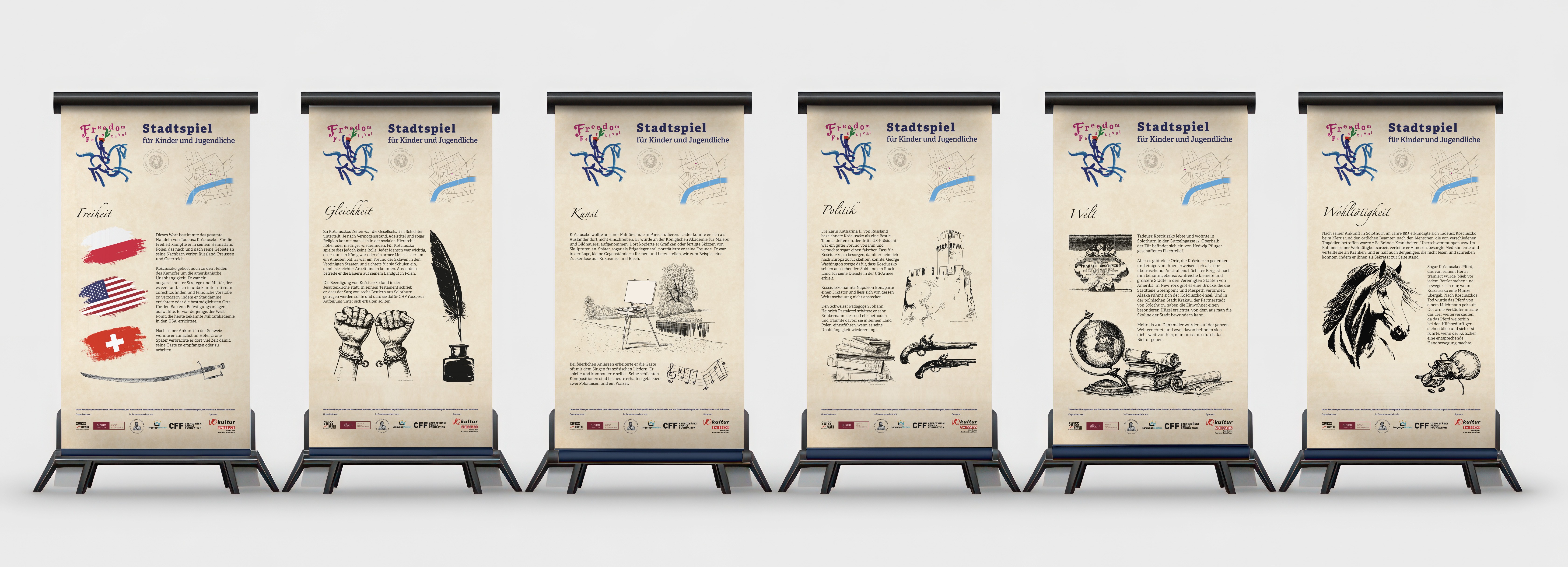rollup mockups of Freedom Festival