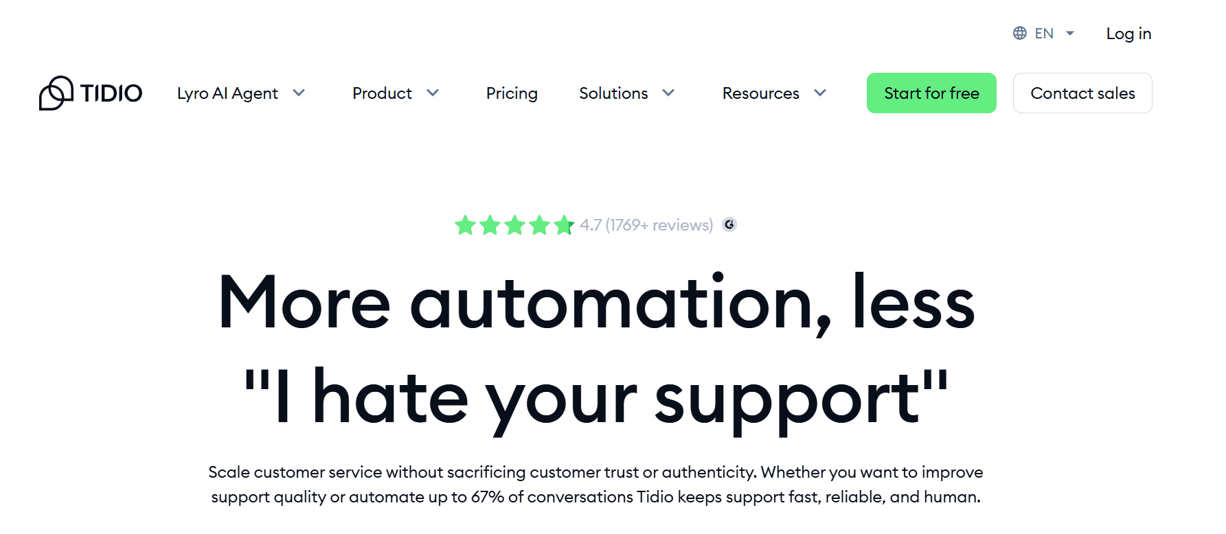 tidio - AI Customer Service Companies