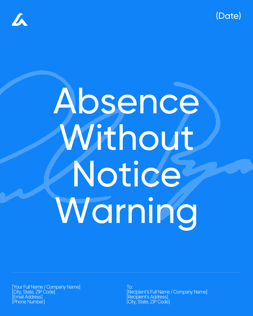Absence Without Notice Warning