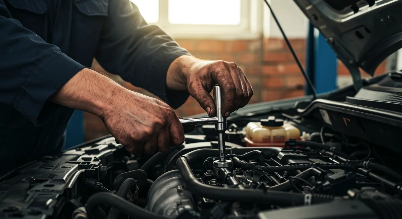 Dynamic picture of a cyclist riding downhill