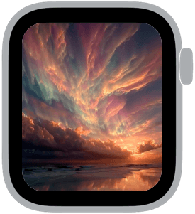 aurora club Apple Watch face preview 1 featuring floral, pride, and summer.