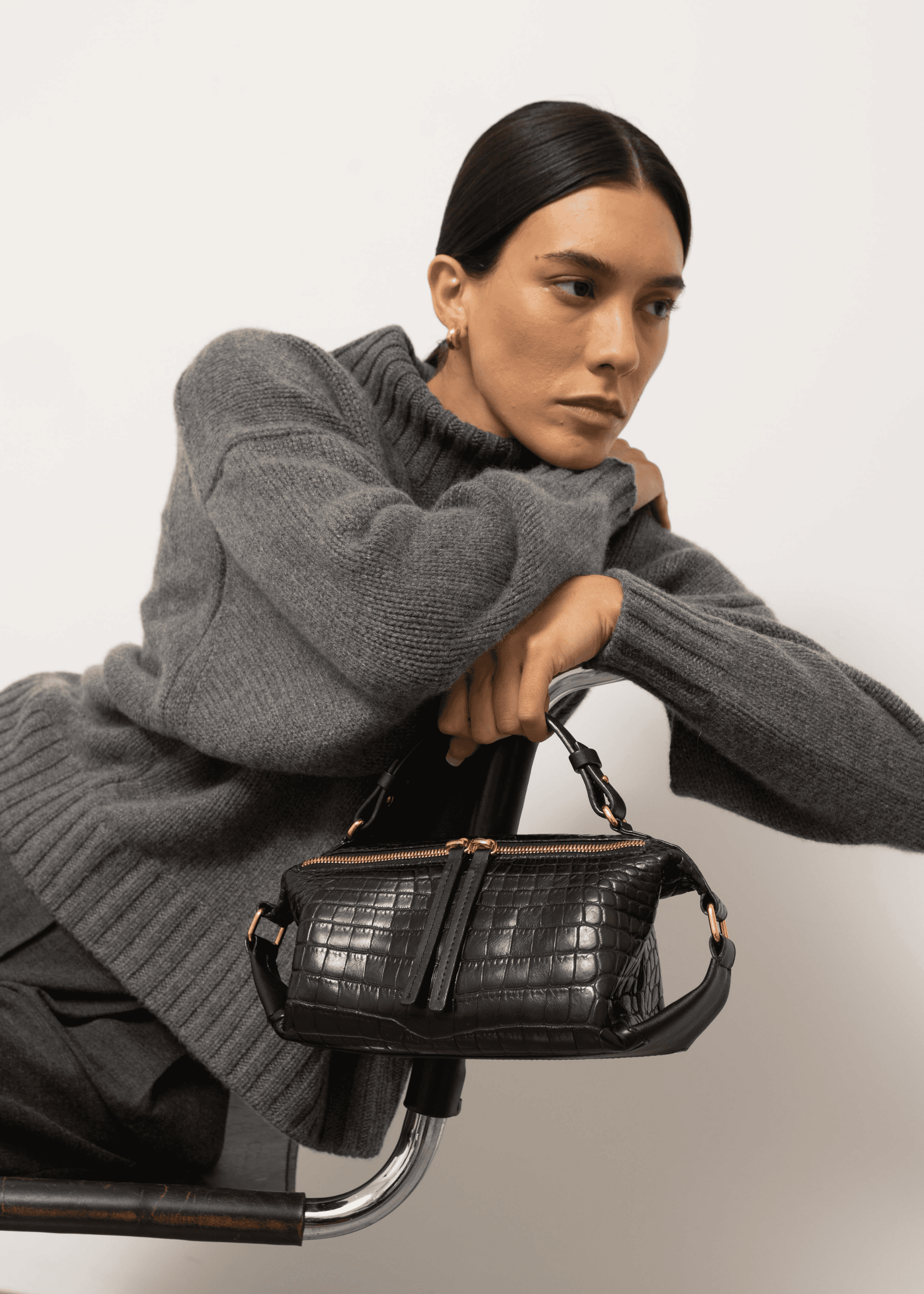 Mini Duffle Bag in Croc