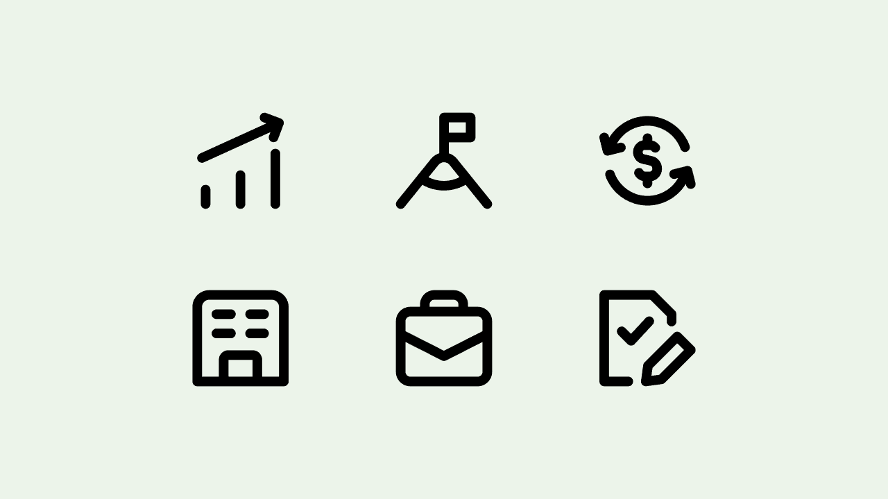 Micro Line Business Icon Set