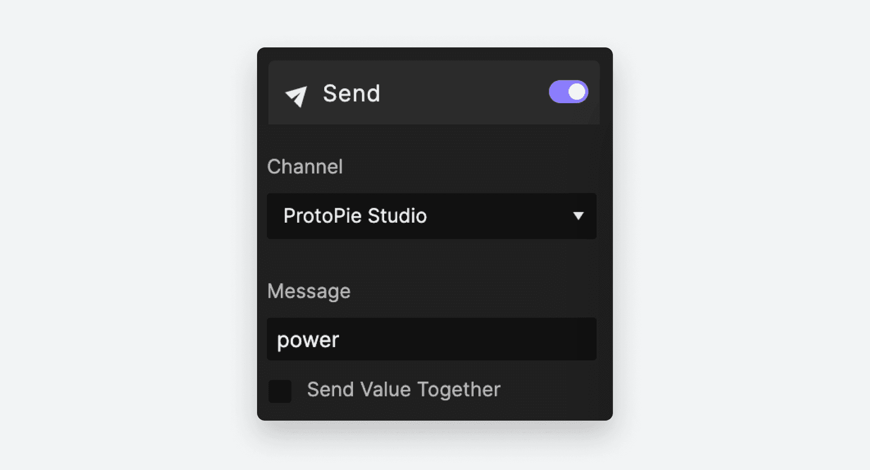 Send messages from ProtoPie