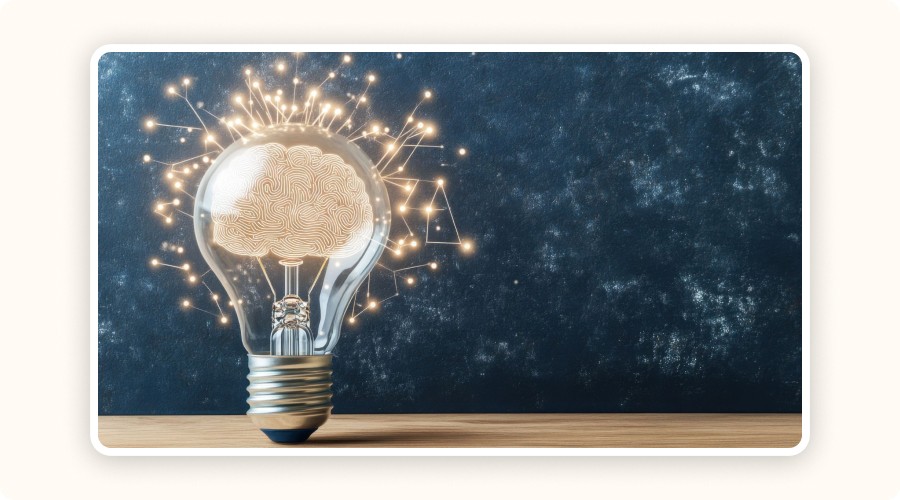 Lightbulb with brain