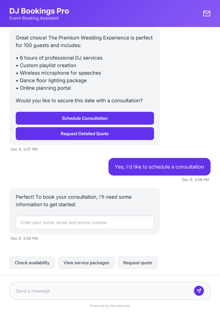 DJ Booking AI Agent Template for 24/7 Lead Qualification