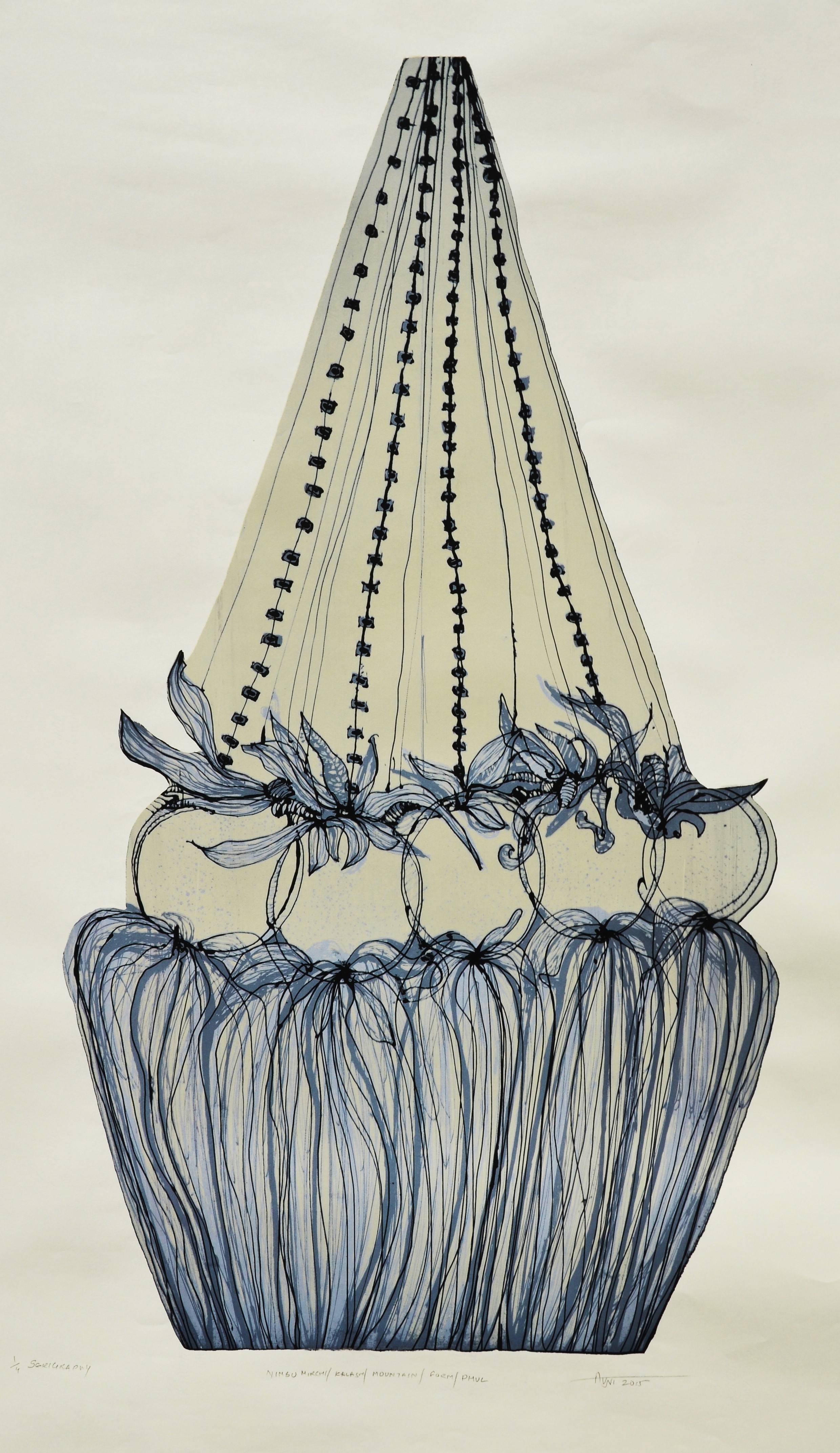 herd of sheep on road painting