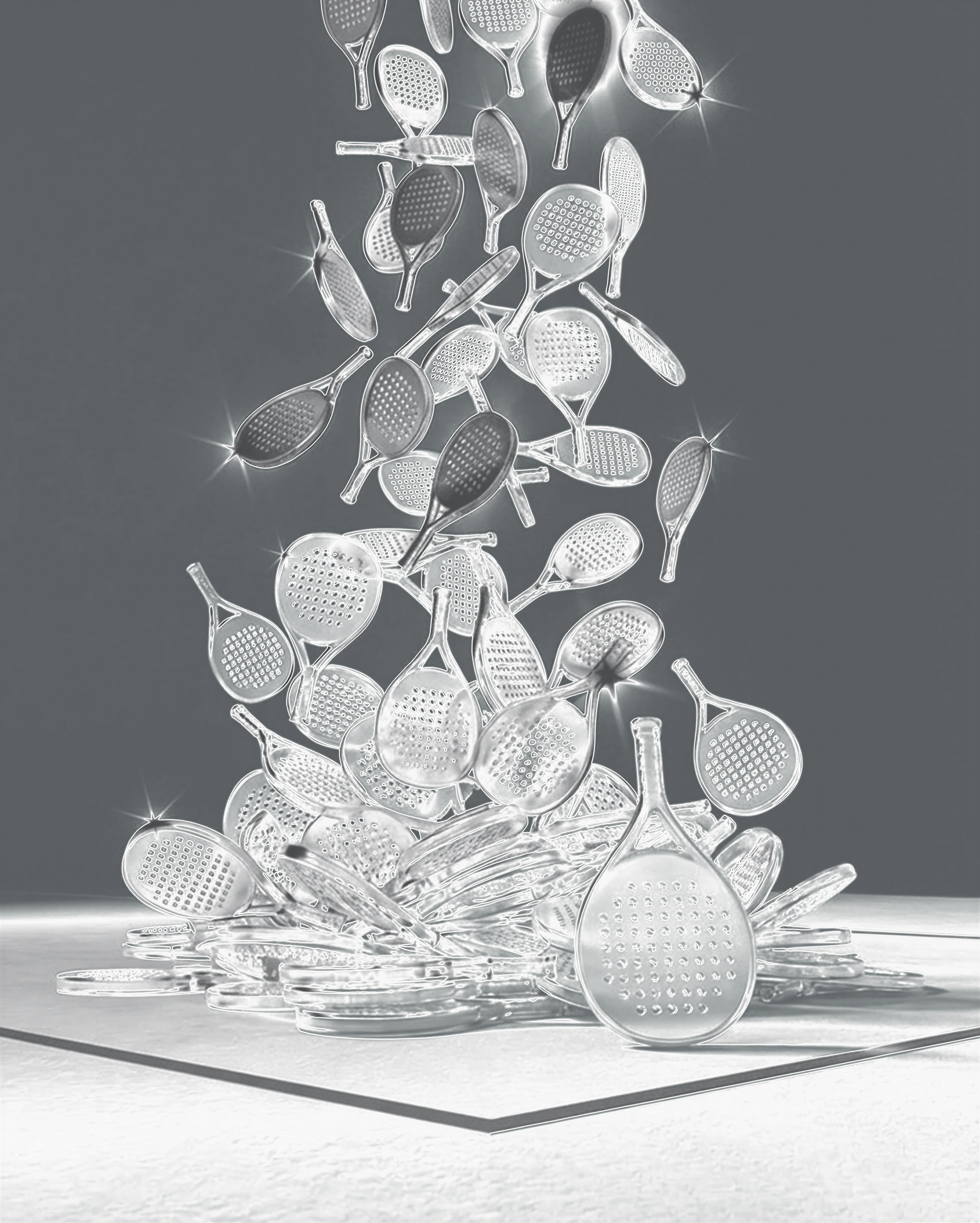 Padel racket falling