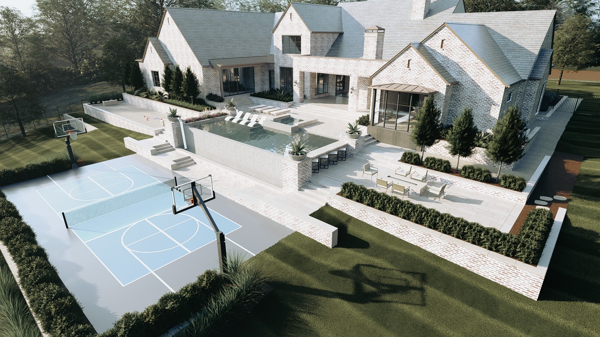 Landscape design in Montrachet, Fort Worth — modern farmhouse approach by Blount Designs