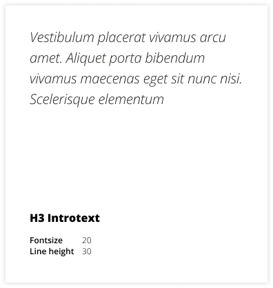 Styleguide Typografie H1