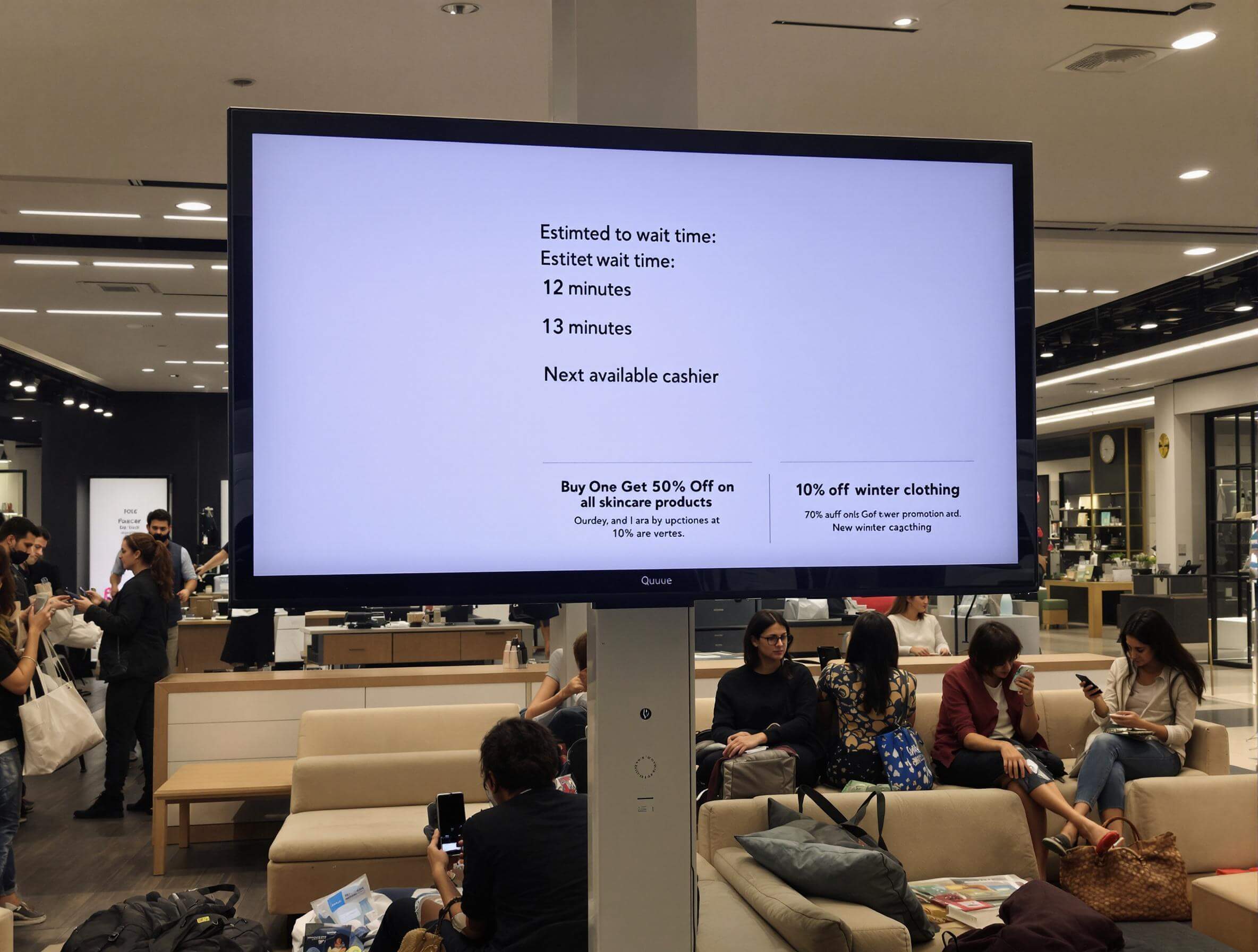 Queue Management digital signage display