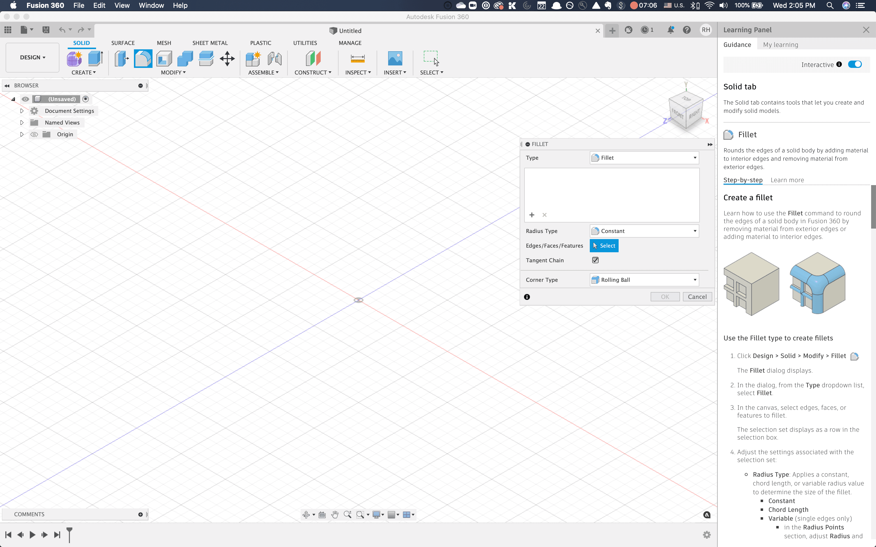 Screenshot of Fusion desktop app