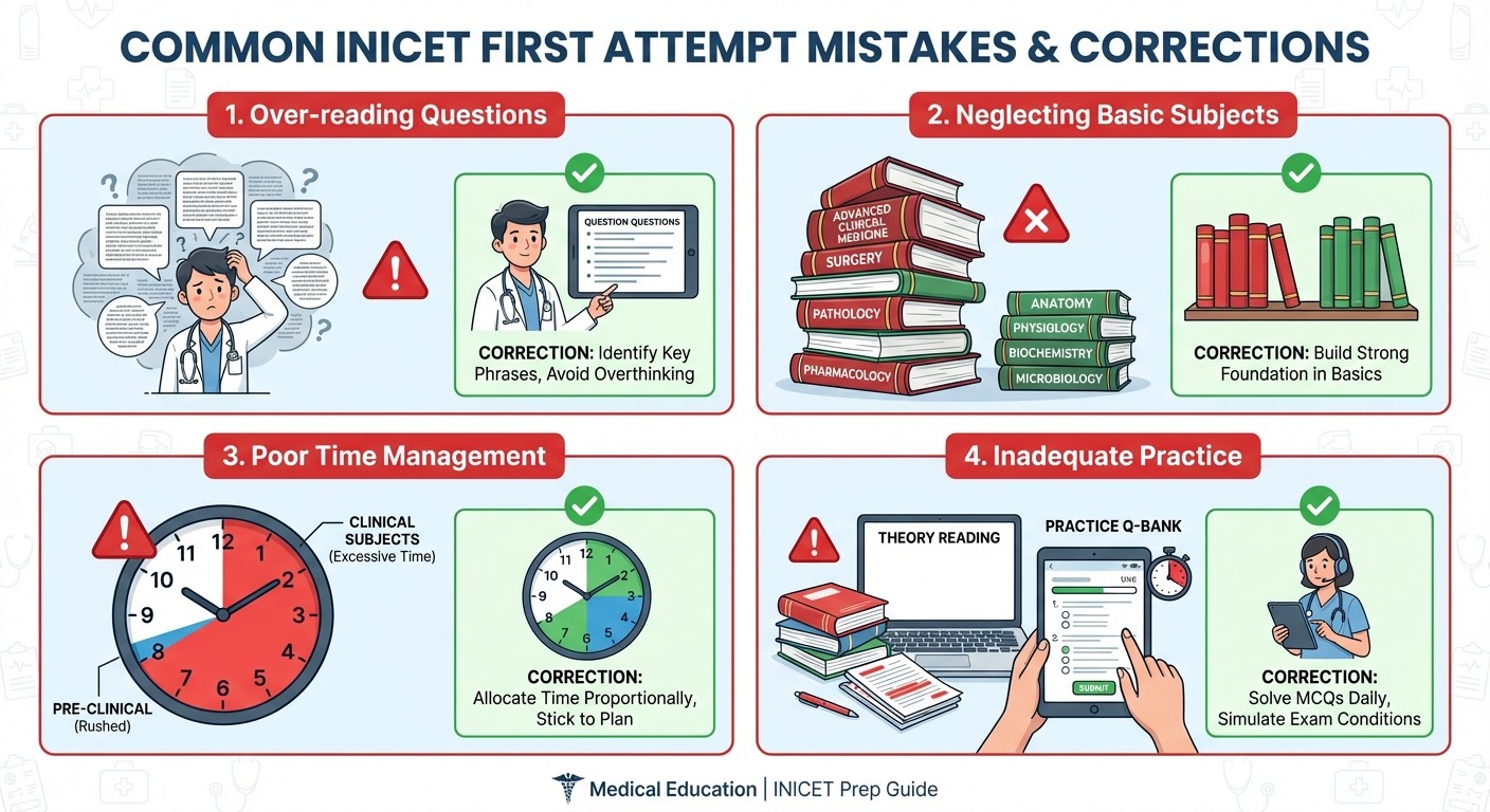 Common INICET First Attempt Mistakes to Avoid