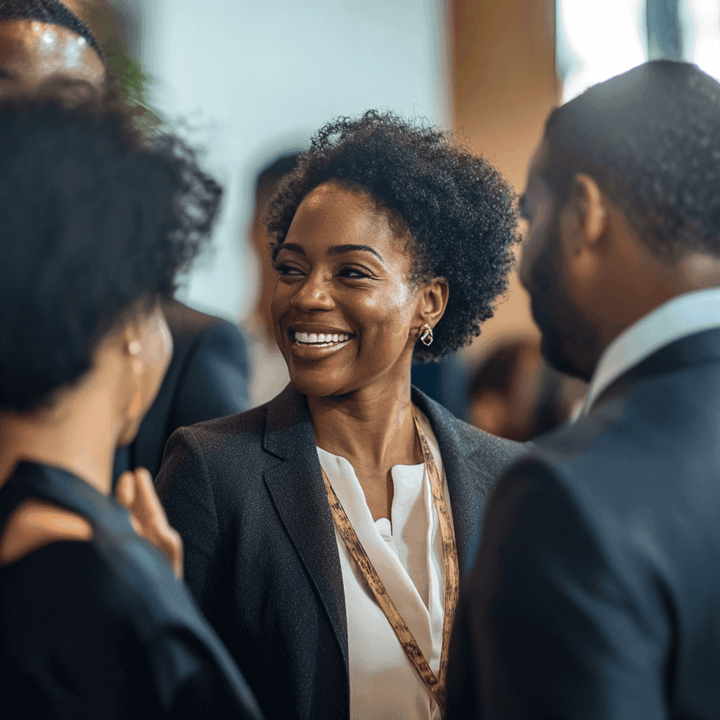 Un groupe de femmes et d'hommes caribéens lors d'un événement de réseautage - entrepreneurs en Martinique sur ProEvent97.