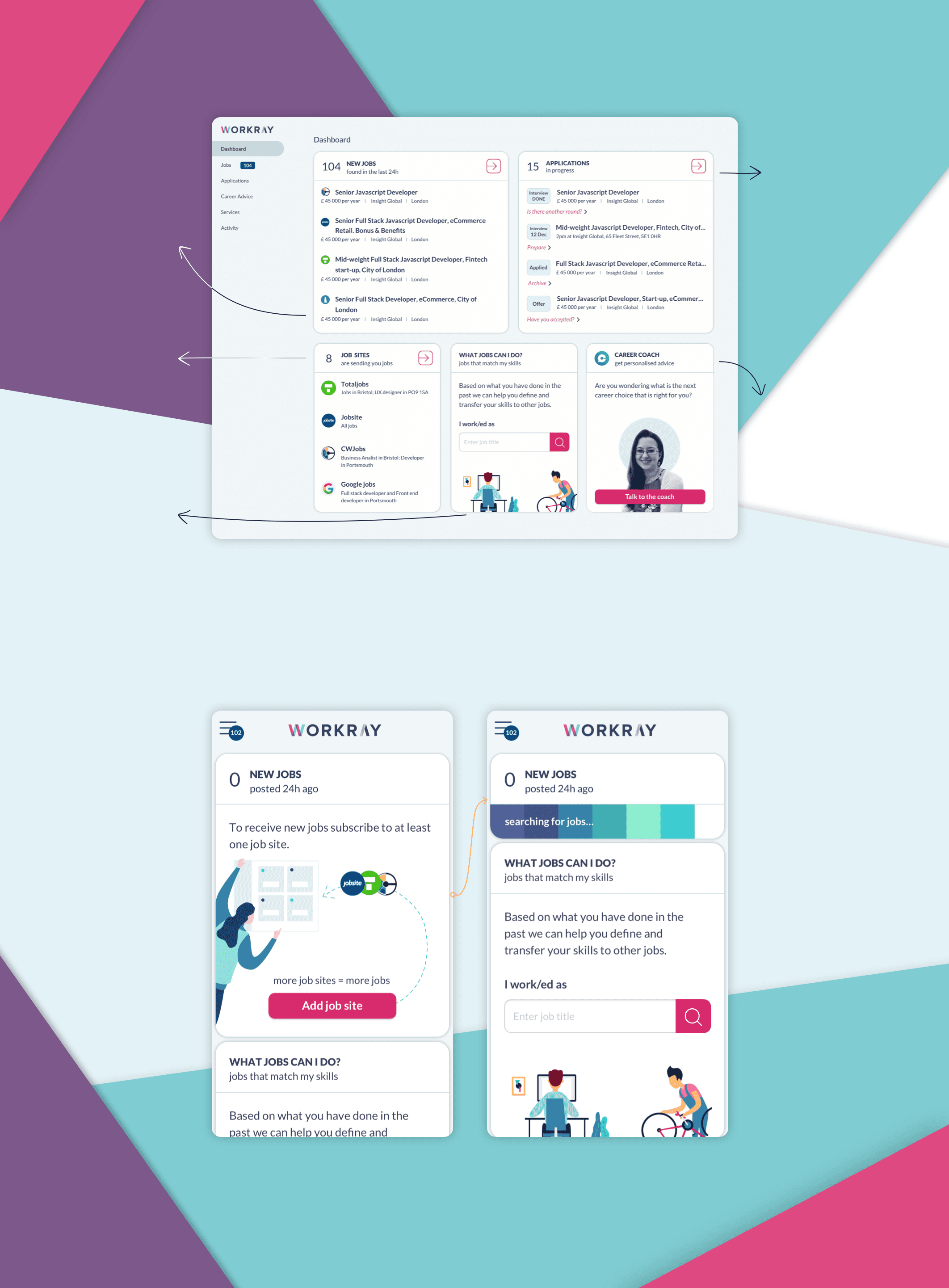The new dashboard in bright, light colours