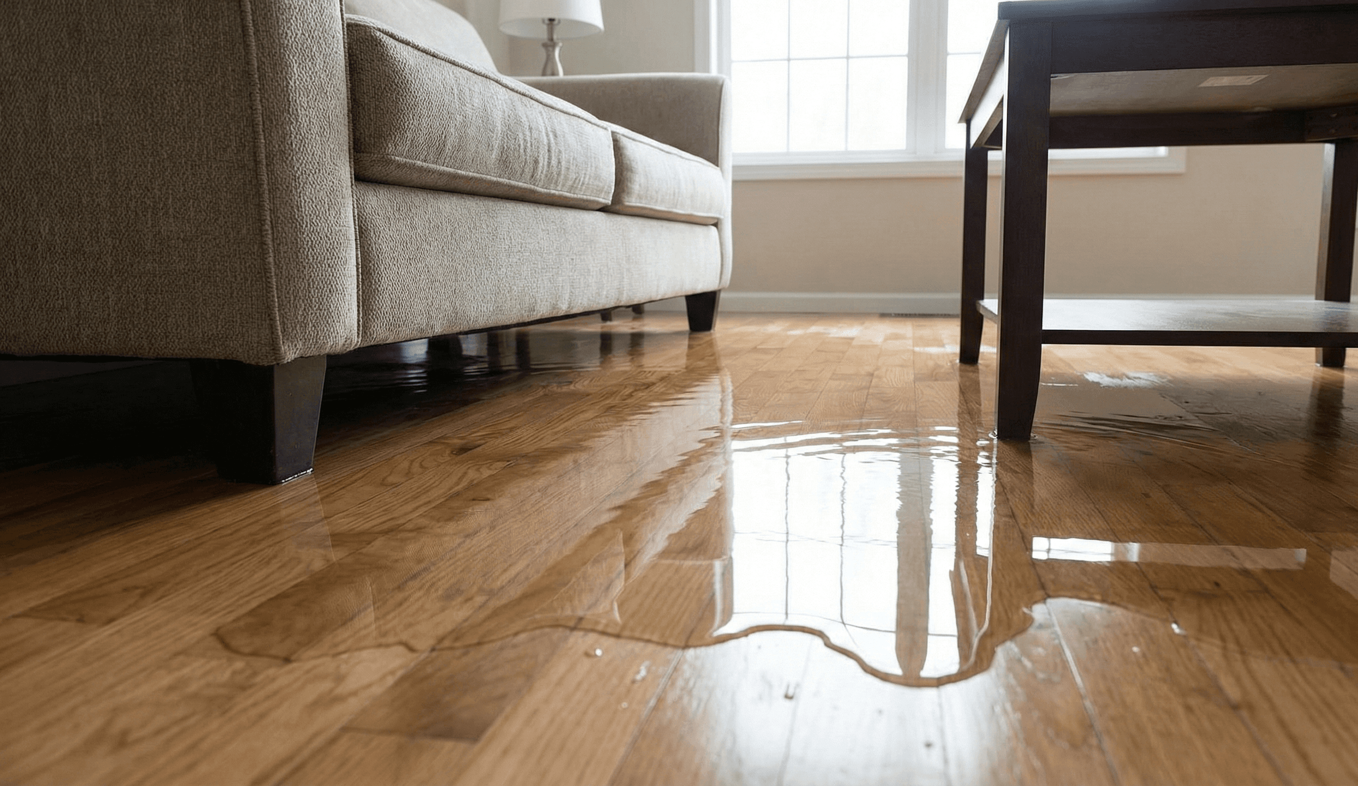 Water damage requiring immediate extraction and drying