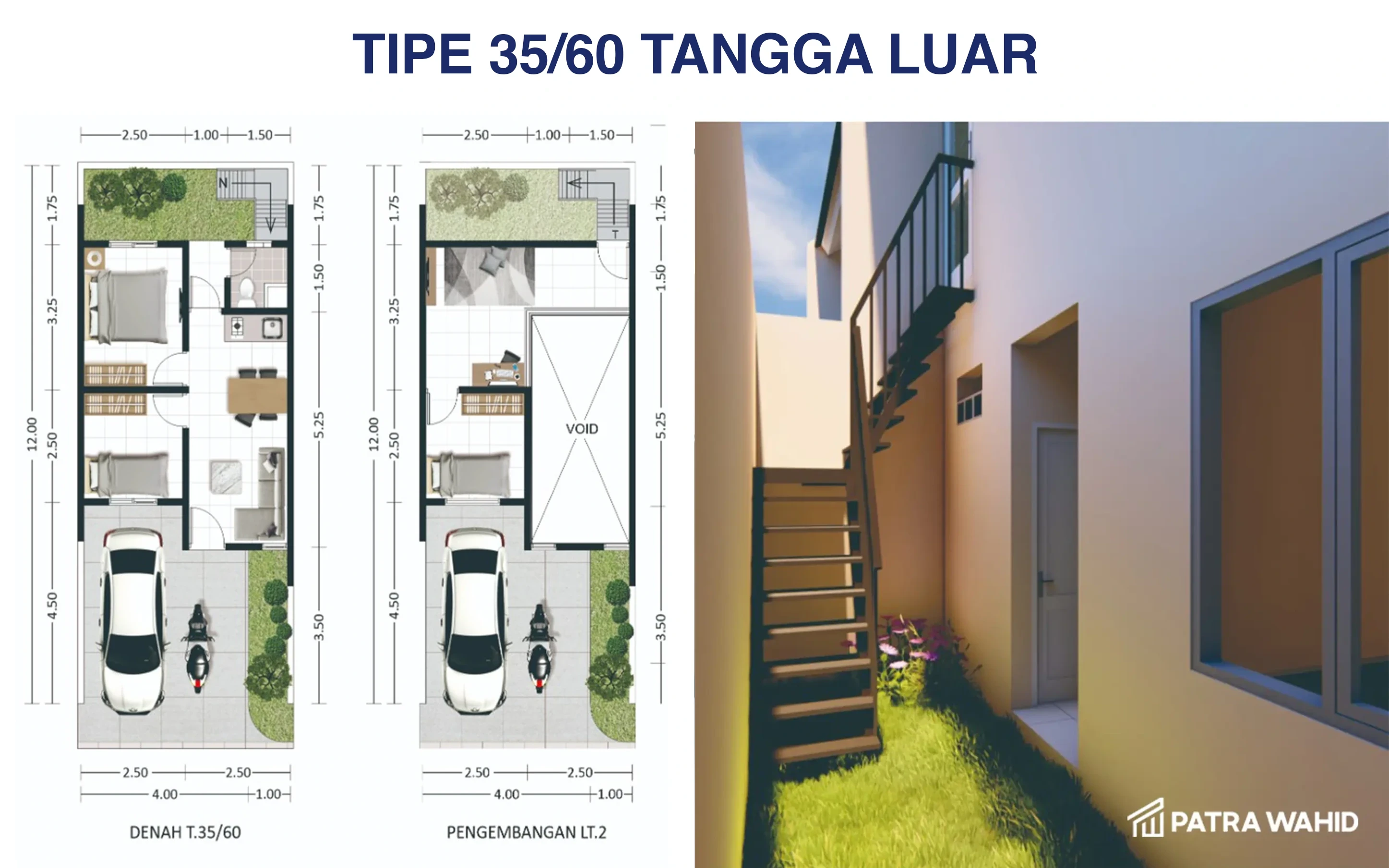 Denah Tangga Luar Unit Type 35/60