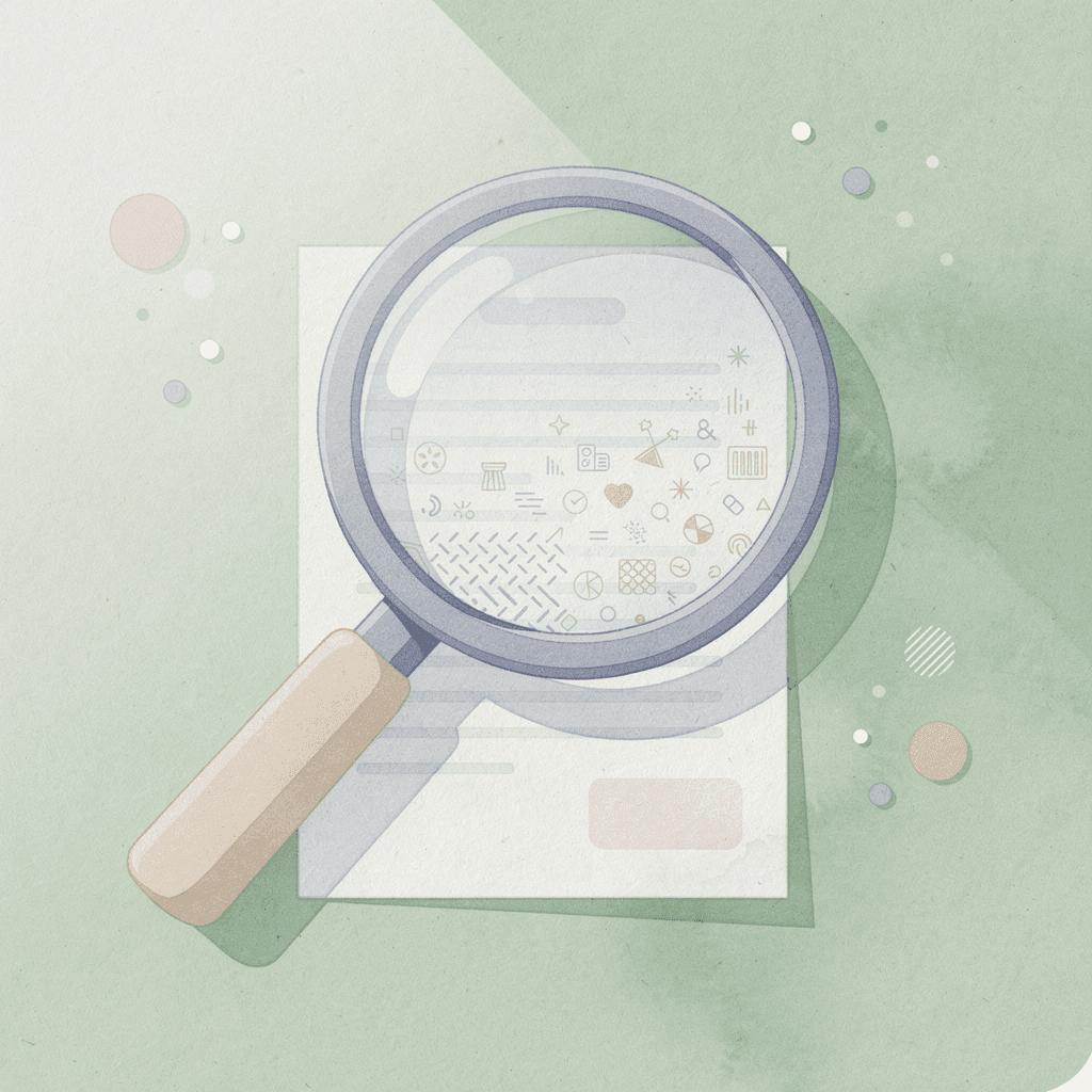 Scene of a magnifying glass examining documents to find unclaimed settlements