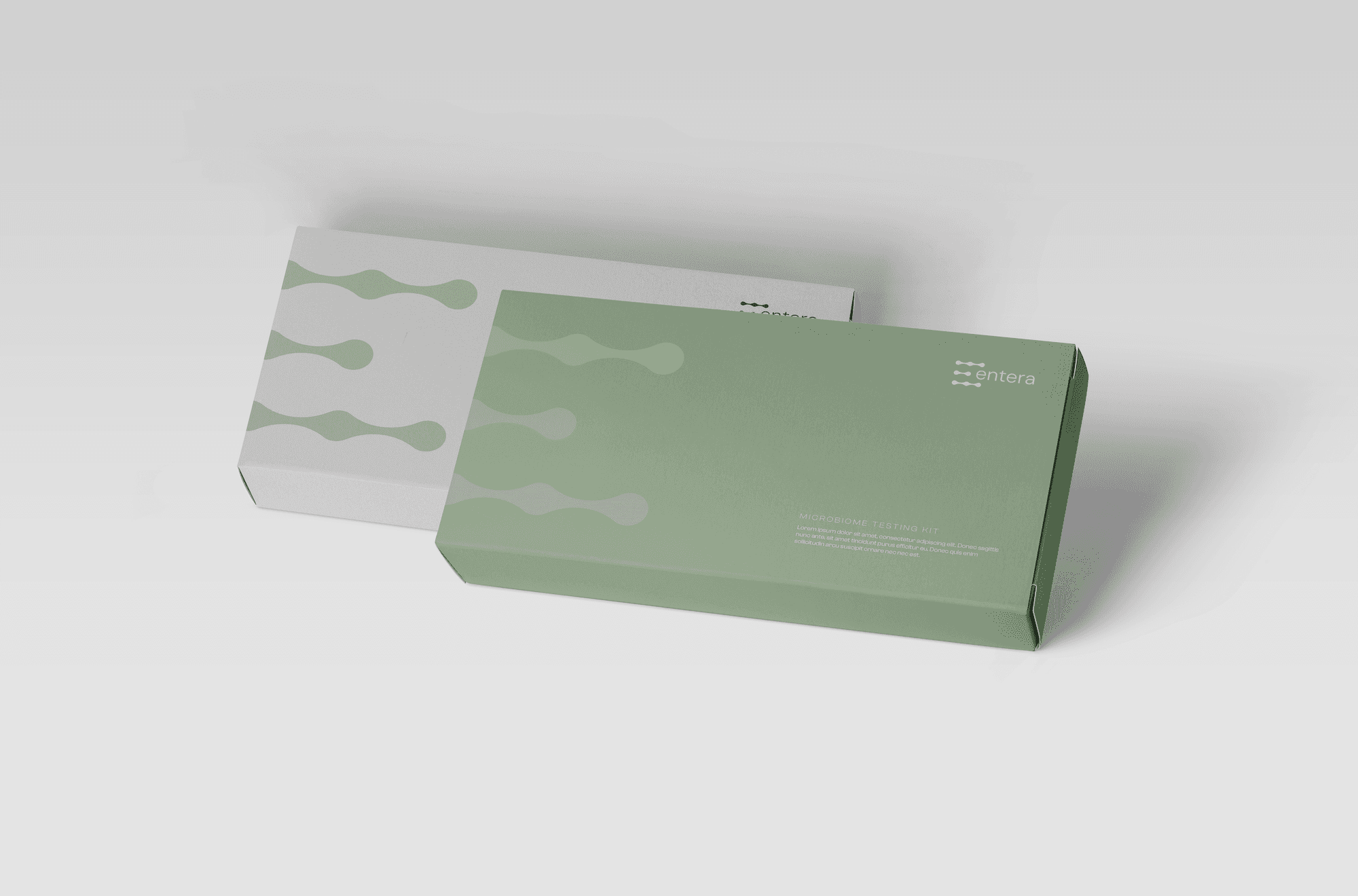 Packaging for a Microbiome testing kit for Entera