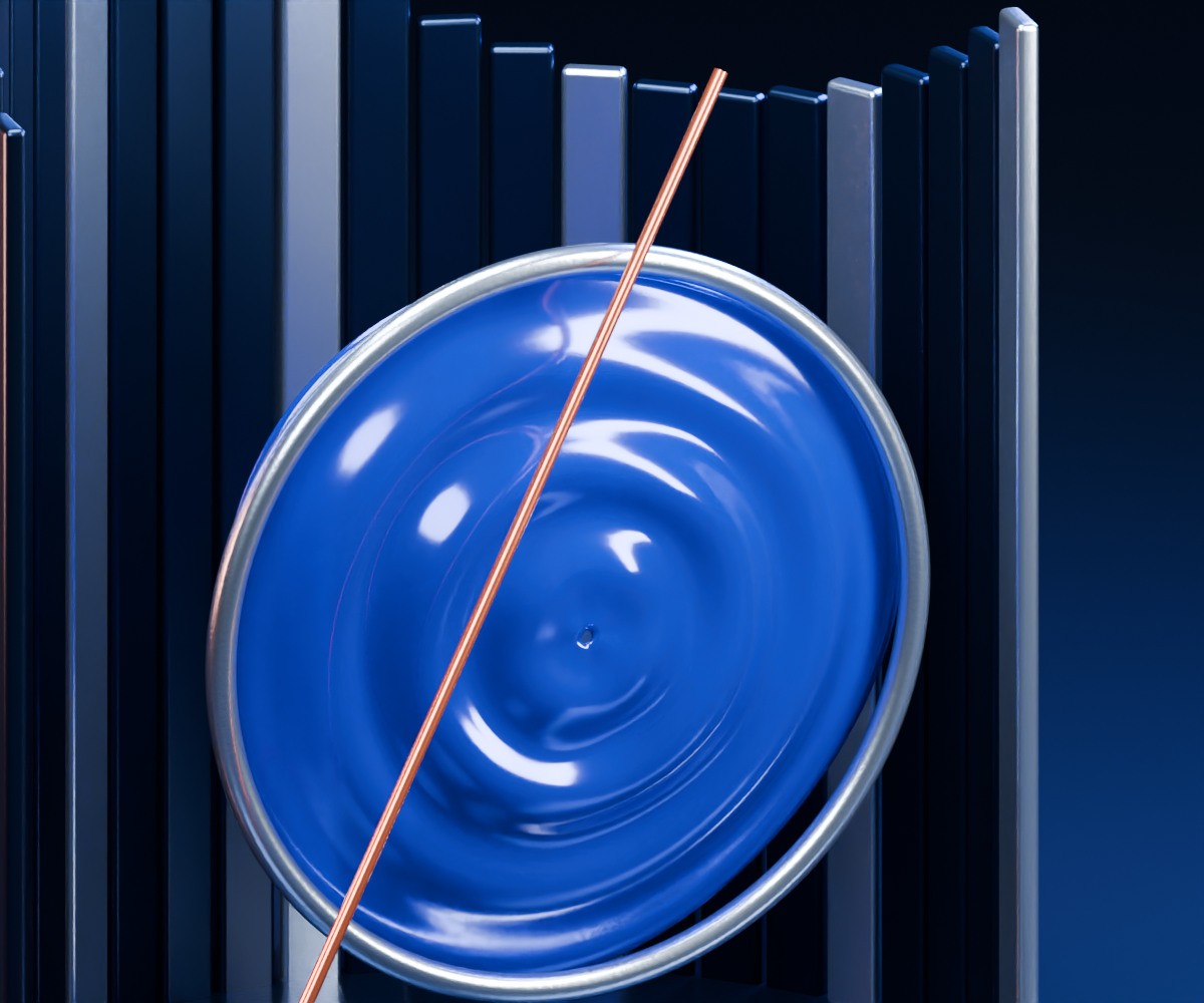A closer alternate view into the separated acoustic fins and offset optical membrane of the Room Tone chamber.