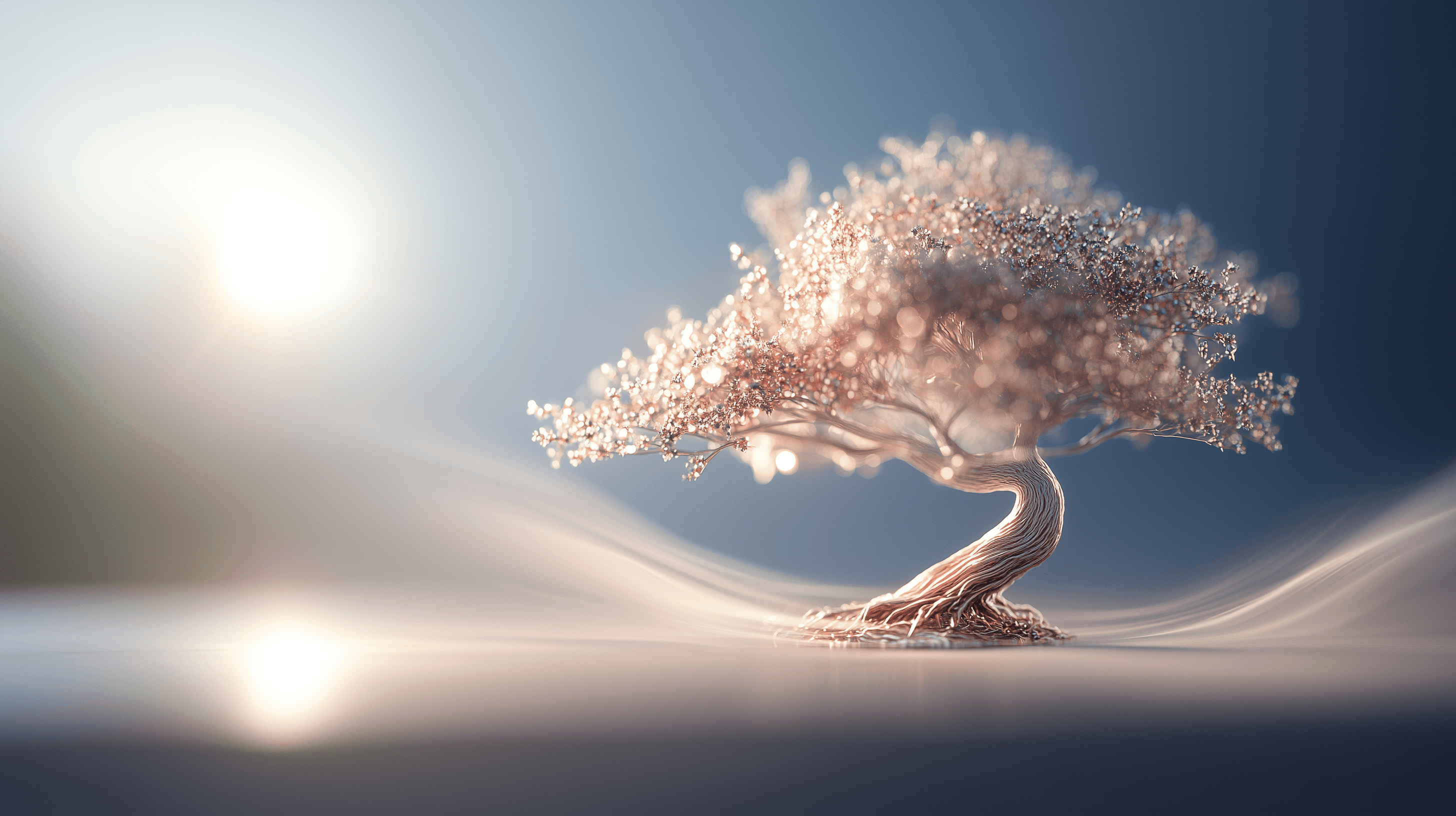 A man in a brown blazer and a woman in a light sweater sit at a desk with a laptop, discussing something. The room is dimly lit, creating a focused atmosphere.