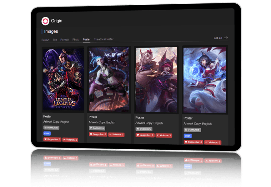 dashboard about live streaming availability by business model and audience preferences