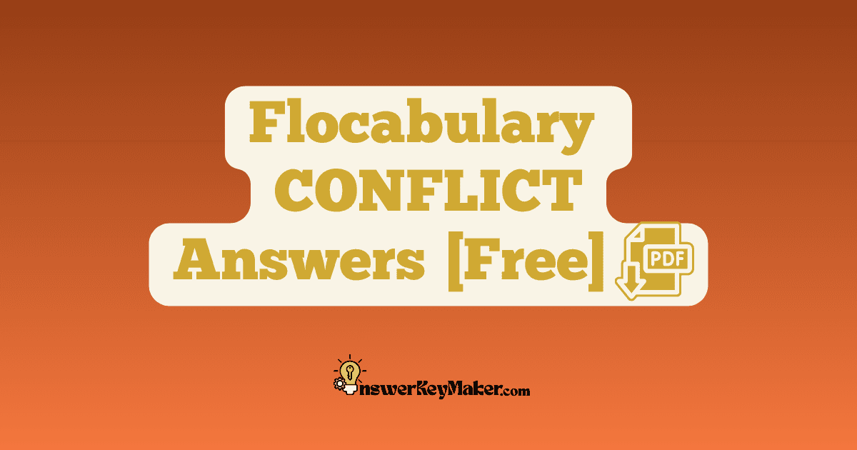 Flocabulary CONFLICT Quiz Read & Respond Answer Key PDF