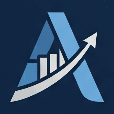 Accurly logo, an "A" with an arrow strikethrough